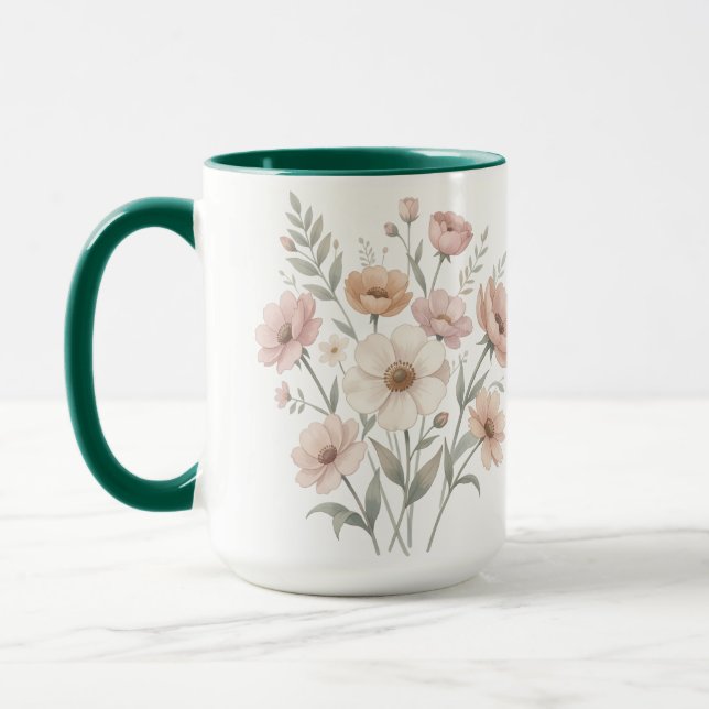 Taza Gentle Anemone Bouquet Watercolor Softness (Izquierda)