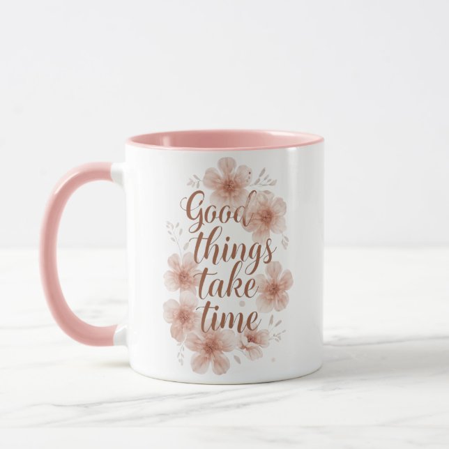 Taza Gentle Reminder with Soft Florals (Izquierda)