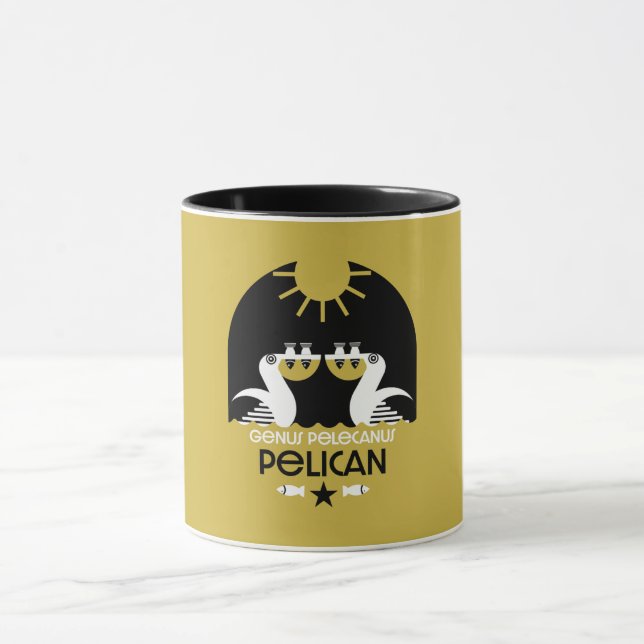 Taza Genus Pelecanus Bird Art (Centro)