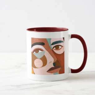 Taza Geo Face Upclose