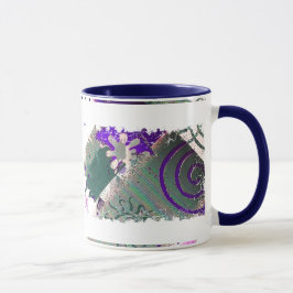 Taza Geométrica de teale y púrpura - Mug de jengibre de