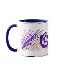 Geométrica de teale y púrpura - Mug de jengibre de