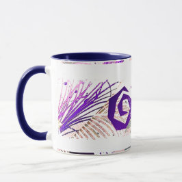 Taza Geométrica de teale y púrpura - Mug de jengibre de