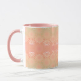 Taza Geométrica de verde, melón, melón y coral