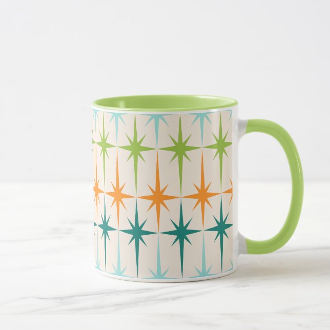 Taza geométrica del campanero de Starbursts del (Derecha)