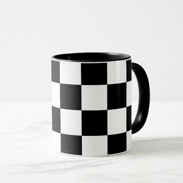 Taza Geométrica en blanco y negro (Anverso derecho)