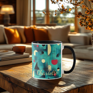 Taza Geométrico Abstracto en Negrita - Personalizado en