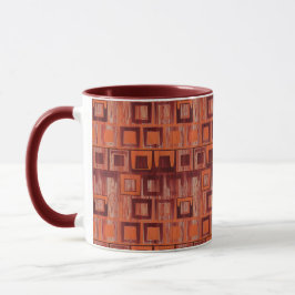 Taza Geométrico rojo y Naranja