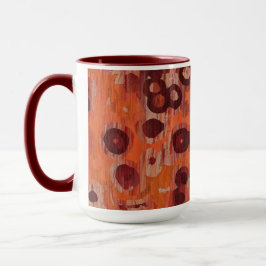Taza Geométrico rojo y Naranja
