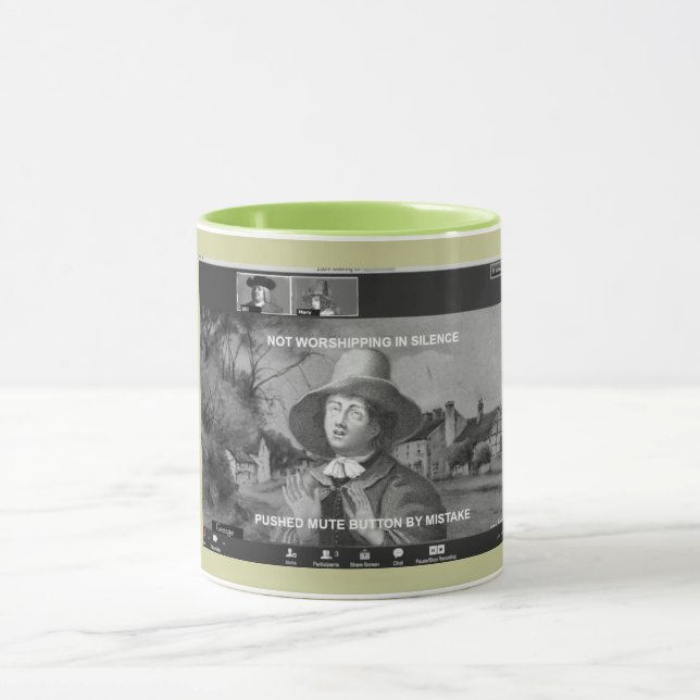 Taza George Fox Zooming Coffee Mug (Centro)