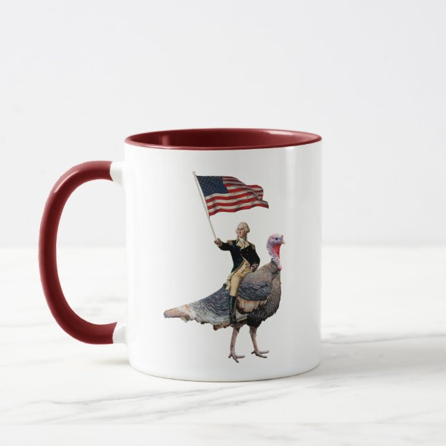Taza George Washington Dando Un Gracias En Turquía (Izquierda)