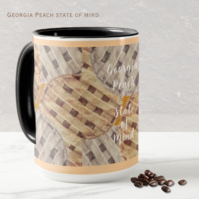 Taza Georgia Peach Pie Mug (Personalize yout Georgia peach pie mug! Georgia peach state of mind!)