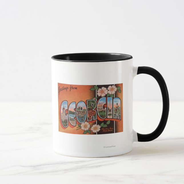 Taza Georgia (Rosa Cherokee) - Escenas de letras grande (Derecha)