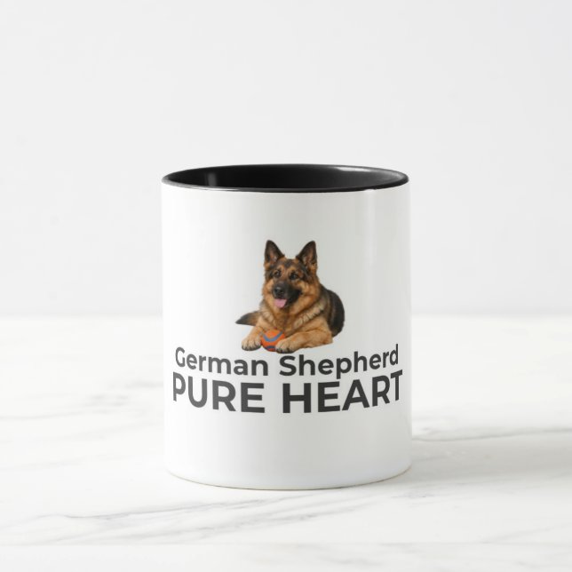 Taza German Shepherd Pure Heart Mug – Loyal Dog Gift (Centro)