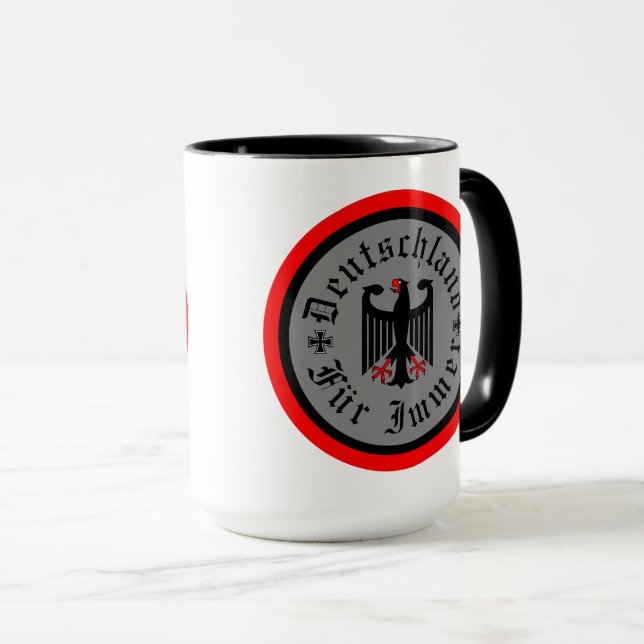 Taza Germany/Deutschland Forever/black eagle/iron cross (Anverso derecho)