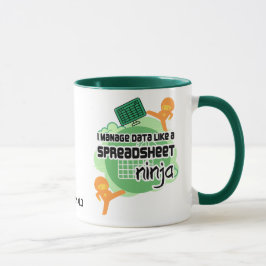 Taza Gestor de datos personalizado SPREADSHEET NINJA