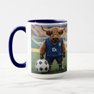 Taza "Getter de gol: Vaca de Highland vestida para el f
