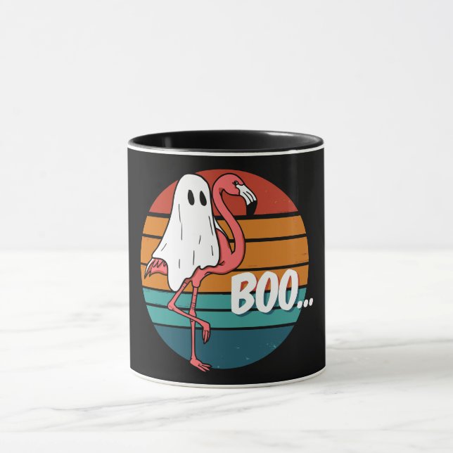 Taza Ghost Flamingo Funny Halloween (Centro)