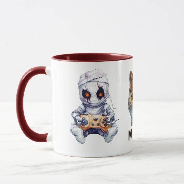 Taza Ghost Gamer y Meow Cat" Mug espeluznante (Izquierda)