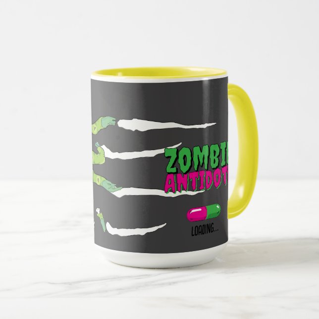 Taza Ghoulishly Fun Savage Mode Zombie Antidote Cargand (Anverso derecho)