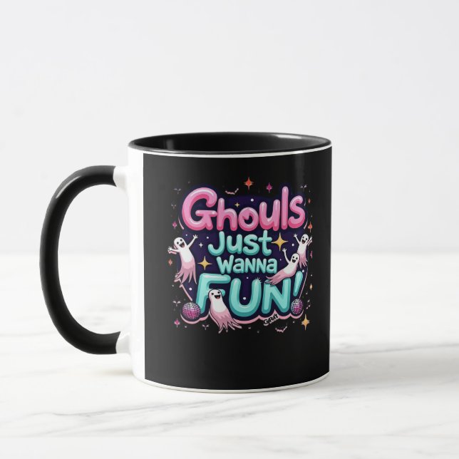 Taza Ghouls solo quiere divertirse con Halloween Disco  (Izquierda)
