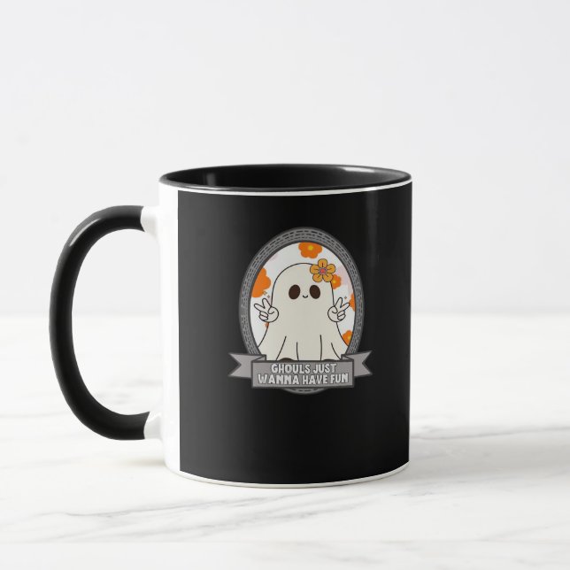 Taza Ghouls solo quiere divertirse con Sloth Halloween (Izquierda)