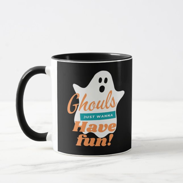 Taza Ghouls Solo Quiere Divertirse Esta Halloween (Izquierda)