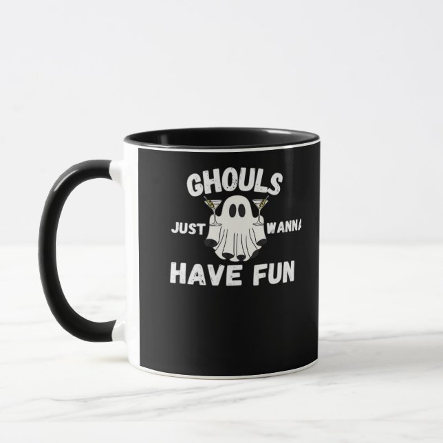 Taza Ghouls Solo quiere divertirse - Funny Cockt Hallow (Izquierda)