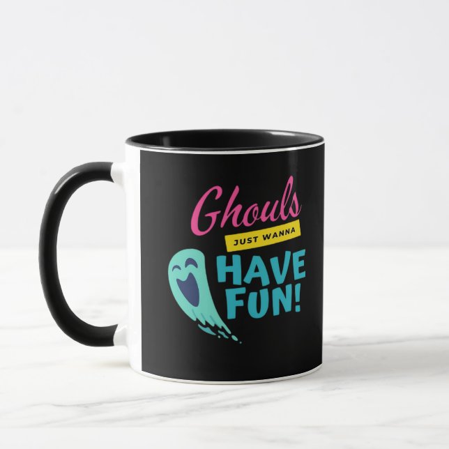 Taza Ghouls solo quiere divertirse - Halloween Autumeen (Izquierda)