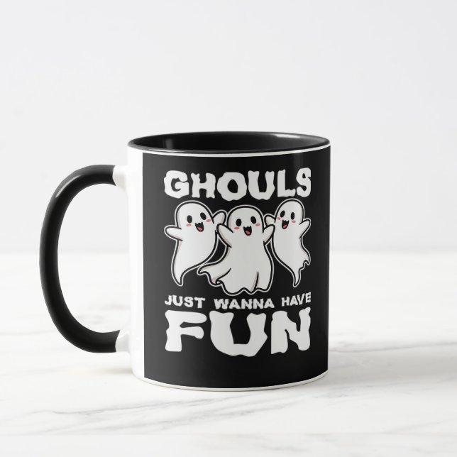 Taza Ghouls solo quiere divertirse - regalo de Hallowee (Izquierda)