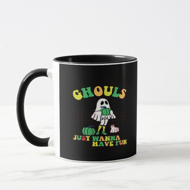 Taza Ghouls solo quiere divertirse - Regalos de Hallowe (Izquierda)