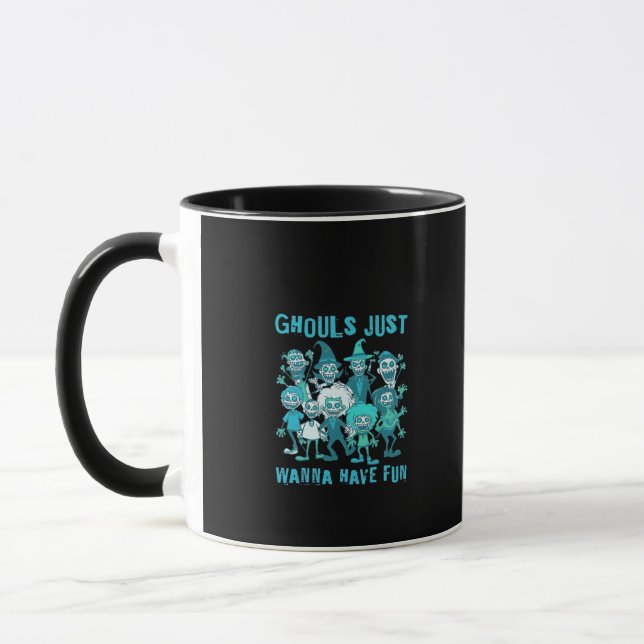 Taza Ghouls solo quiere divertirse - Spooky Design Grap (Izquierda)