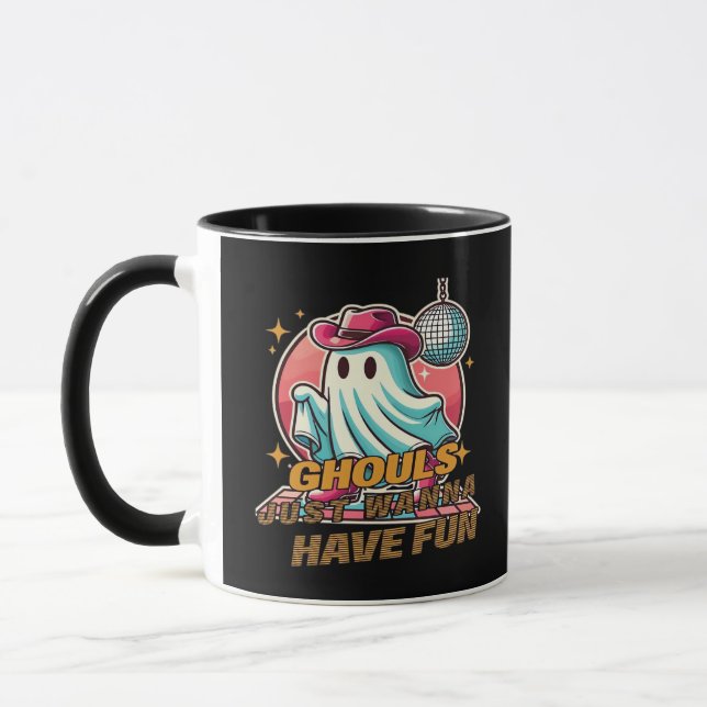 Taza Ghouls Solo Quiere Tener Un Diseño De Discoteca Di (Izquierda)