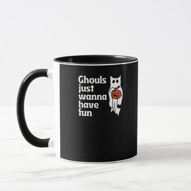 Taza Ghouls solo quiere tener una cita del eslogan dive (Izquierda)