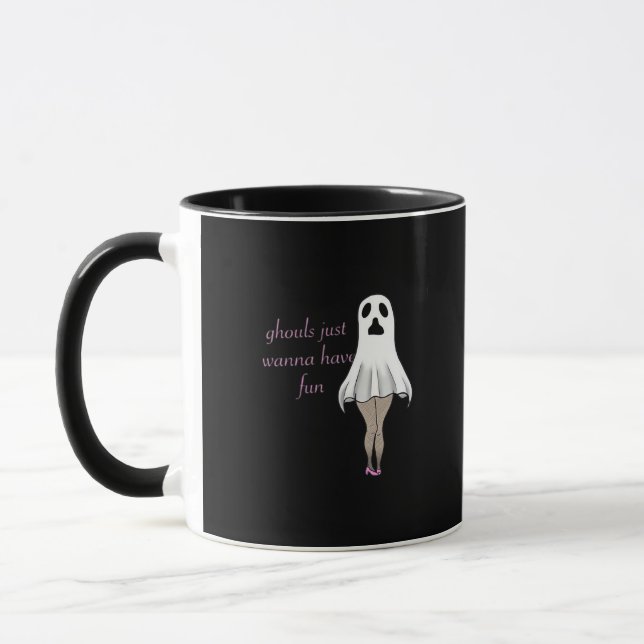 Taza Ghouls solo quiere tener una cita del eslogan dive (Izquierda)