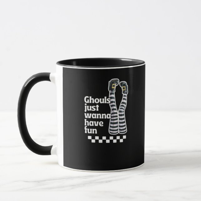 Taza Ghouls solo quieren divertirse con Halloween diver (Izquierda)