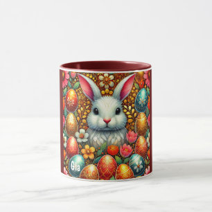 Taza GIA ~ CONEJO DE PASCUA Huevos Flores