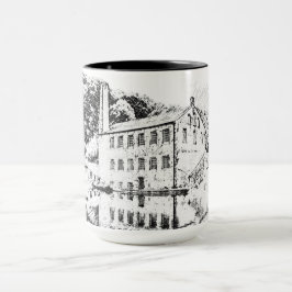 Taza Gibson Mill, Hardcastle Crags Obra de arte de carb