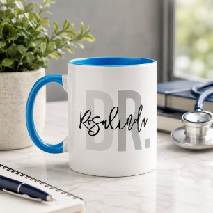 Taza Gif de Agradecimiento de Nuevo Doctor PhD Nombre P