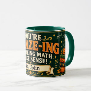 Taza Gif personalizado de Halloween para profesor de ma