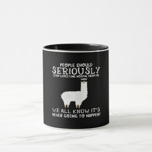 Taza Gift de Llama La gente debería tomarse en serio