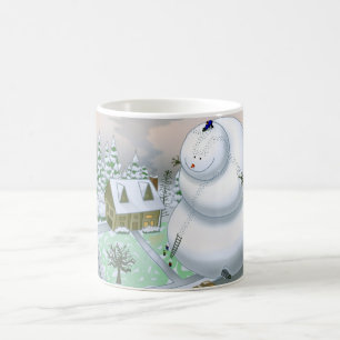 Taza gigante del muñeco de nieve