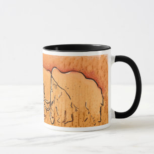 Taza gigantesca del arte de la cueva