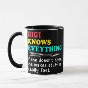 Taza Gigi lo sabe todo mejor Gigi Día de la Madre