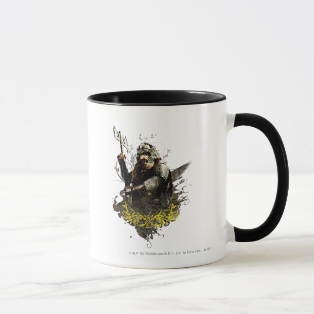 Taza GIMLI™ Con Collage De Vectores Ax (Derecha)