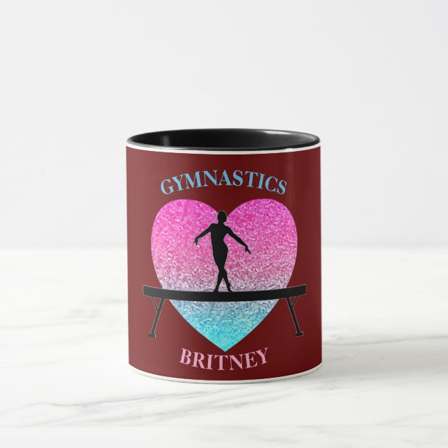 Taza Gimnasia Beam Sparkle Heart Burgundy (Centro)