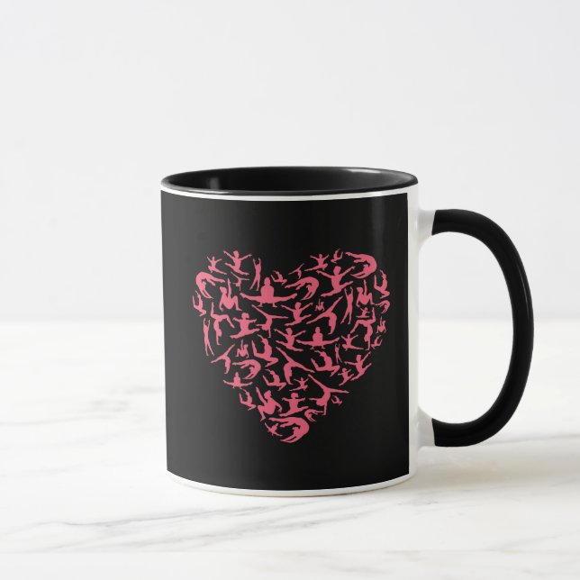 Taza Gimnasia de Chicas de amor - Silhouette Heart (Derecha)