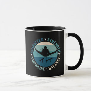Taza Gimnasia masculina Fuerza de carácter Disciplina