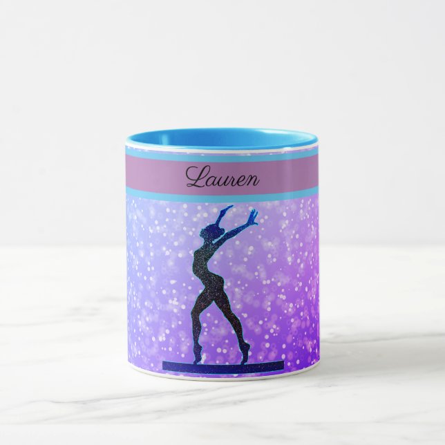 Taza Gimnasia purpurina Beam Blue and Purple (Centro)