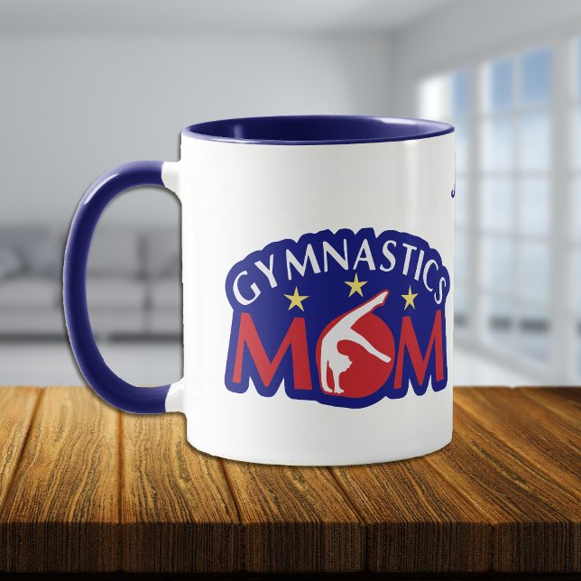 Taza Gimnasia roja blanca y azul personalizada por mamá (Subido por el creador)